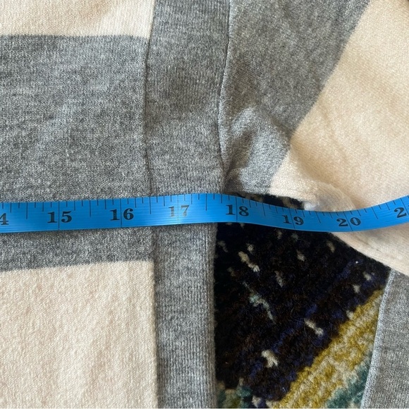Teeberry & Weave sweater striped beige salmon/grey  women’s size S - Picture 4 of 7
